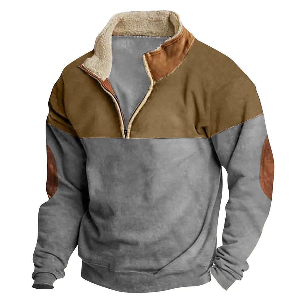 Spring And Men's Standing Collar Sweatshirt Is Outdoor Casual Sweaters Tops