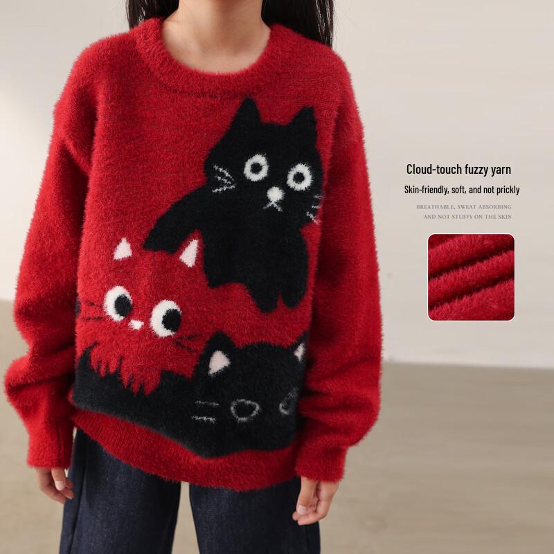 Теплый вязаный свитер для девочек LUSON 150