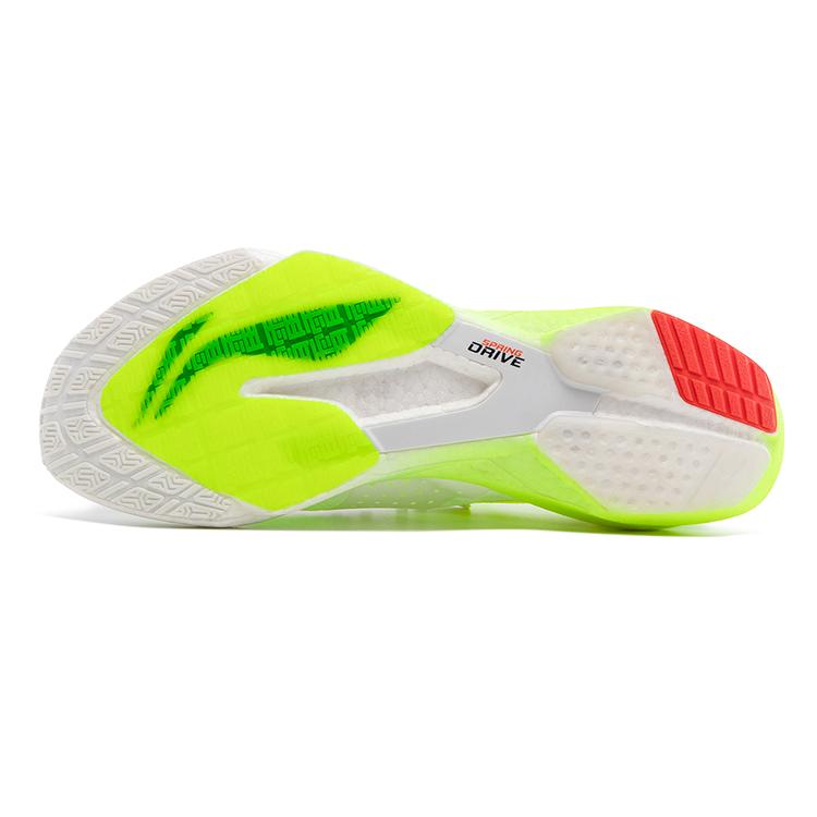 LINING Beng Pegasasu Men's Marathon Racing Running Shoes - White/Bright Green ARMP005-2