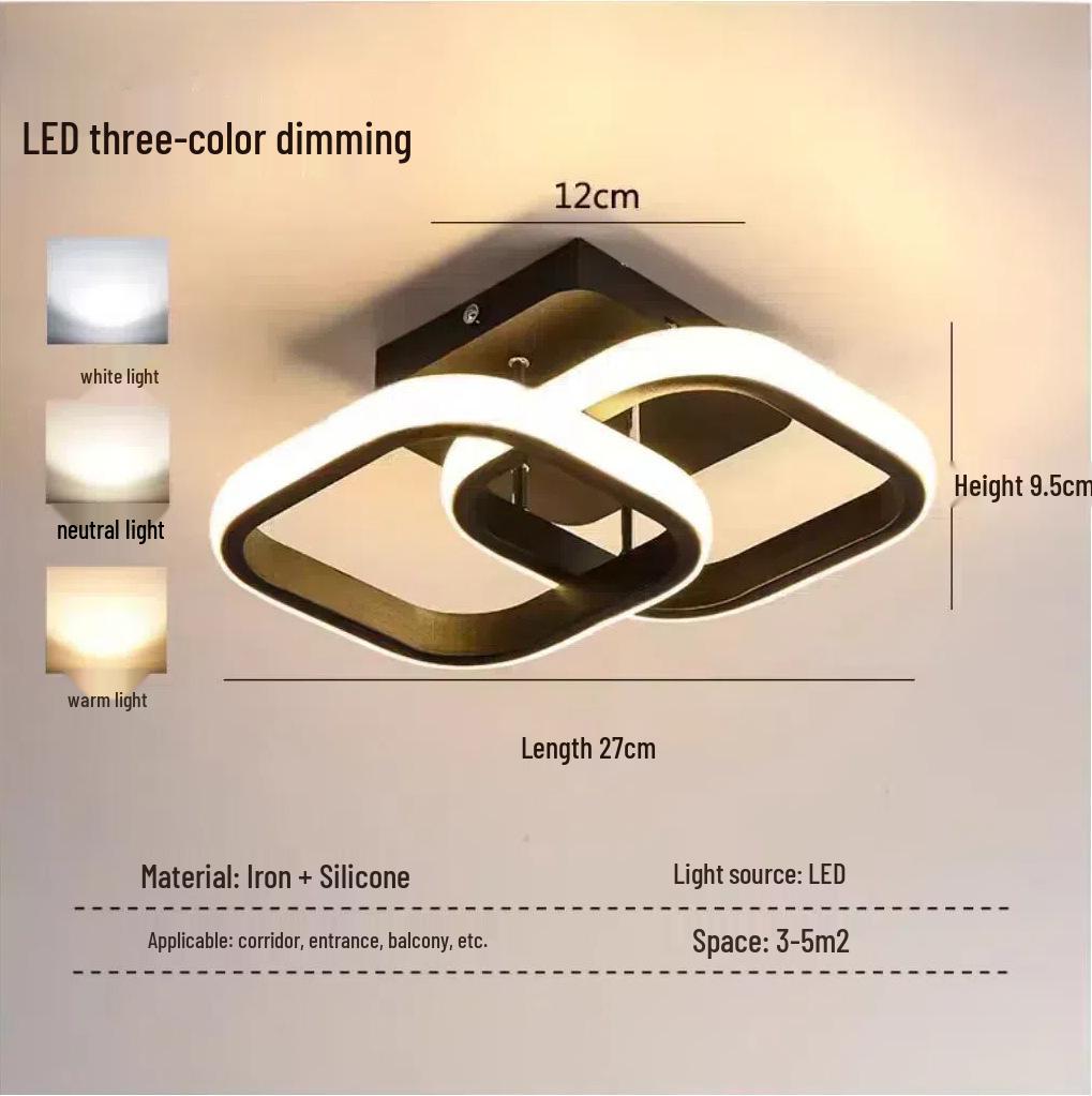 

Modern LED Ceiling Light for Hallway, Corridor, Living Room, or Entrance - Acrylic Design LED Three-Color Light (White, Warm, Neutral)