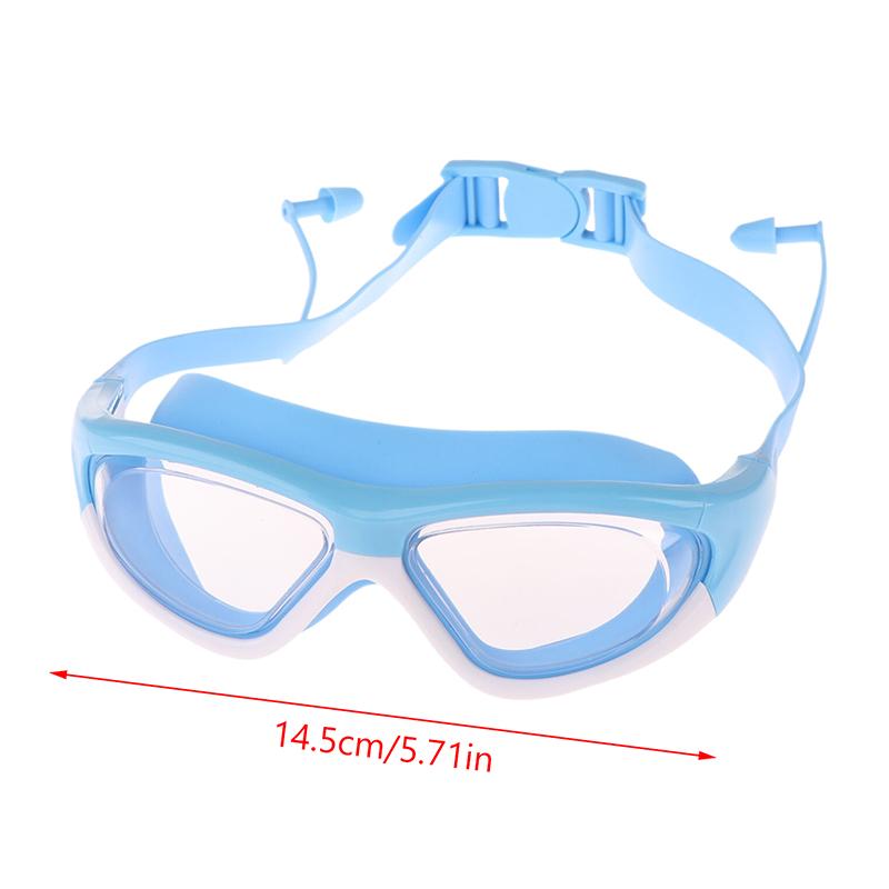 Profesjonelle Svømmebriller Barn Svømmebriller Med Ørepropper Anti-dugg UV Silikon Vanntett Svømmeutstyr For Barn
