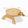 Wooden Sofa Arm Tray,Portable Armrest Table with Rotating Phone Stand for Breakfast,Multi-Purpose Sofa Fruit Snack Clip-On Tray