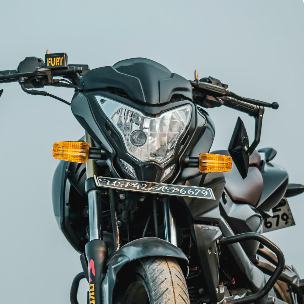 2PCS Amber Motorcycle Turn Signal Lights Bulbs Universal Front  Rear Indicators 12V Lamp For Chopper Bobber Motorcycle