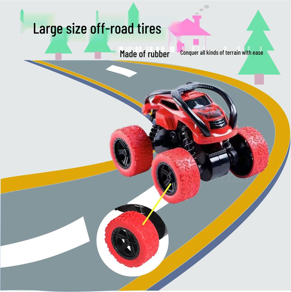 Cross-Border Children's Inertial 4WD Off-Road Stunt Car Toy
