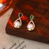 Premium Pearl Stud Earrings S925 Silver Needle Elegant Exquisite Earrings Retro Temperament Versatile Earrings