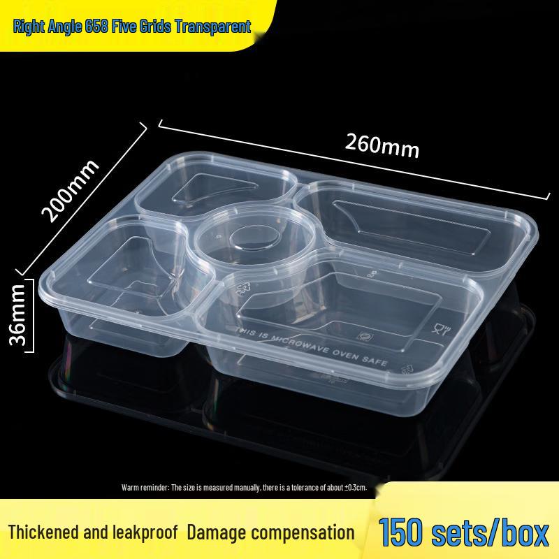 

Disposable Multi-Compartment Rectangular Lunch Box