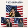 K-Pop Boy Idol Portrait Tapestry American Flag Background Flat Print Wall Hanging For Music Fans Bedroom Dorm Decor
