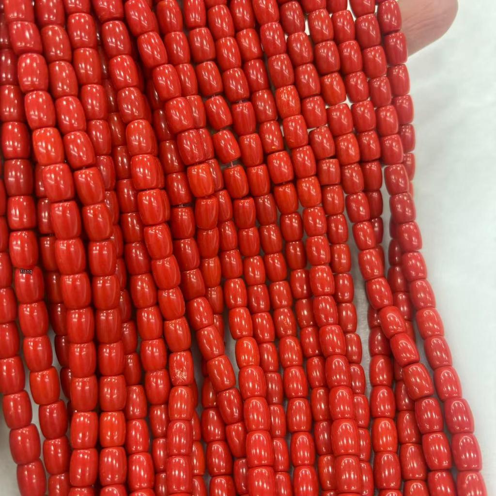 7x8mm Sea Bamboo Barrel Beads: Old-Style Loose Beads for DIY Prayer Bracelets