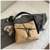 Simple and Fashionable Bucket Bag with Casual Texture, New Winter Bag, Women's Shoulder Messenger Bag.