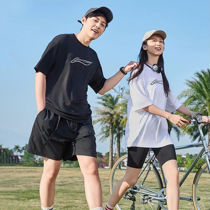 Li-Ning Quick-Dry Breathable Round Neck Short Sleeve T-Shirt Men Tops Black YTSU141-2