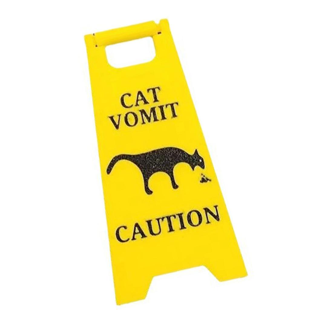 Humorous Cat Vomit Sign Desk Decoration Dogs Vomit Sign Perfect For Pet Owners And Animal Clinics Cat Humor Decors