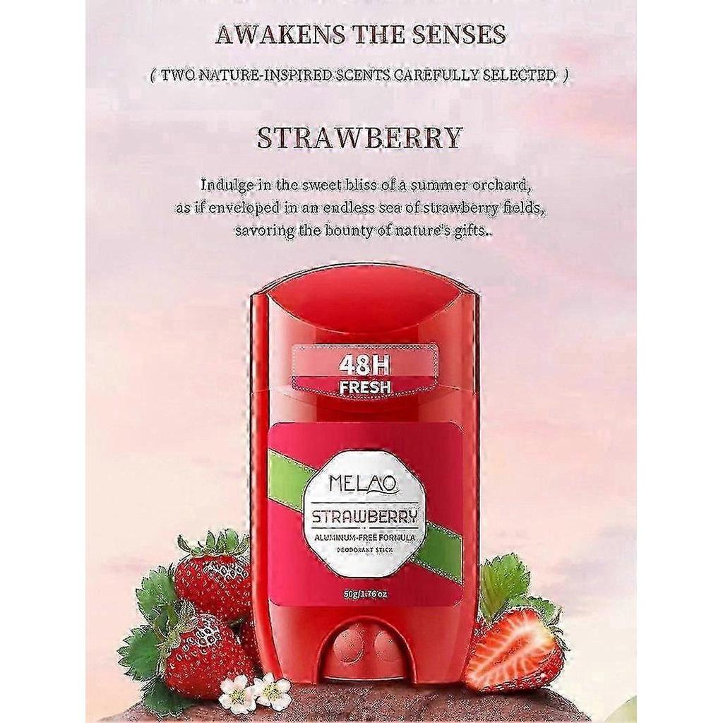 Aluminium-Free Roll-On Deodorant for Men & Women - 50g Stick with 48H Fresh Perfume Quality Scent