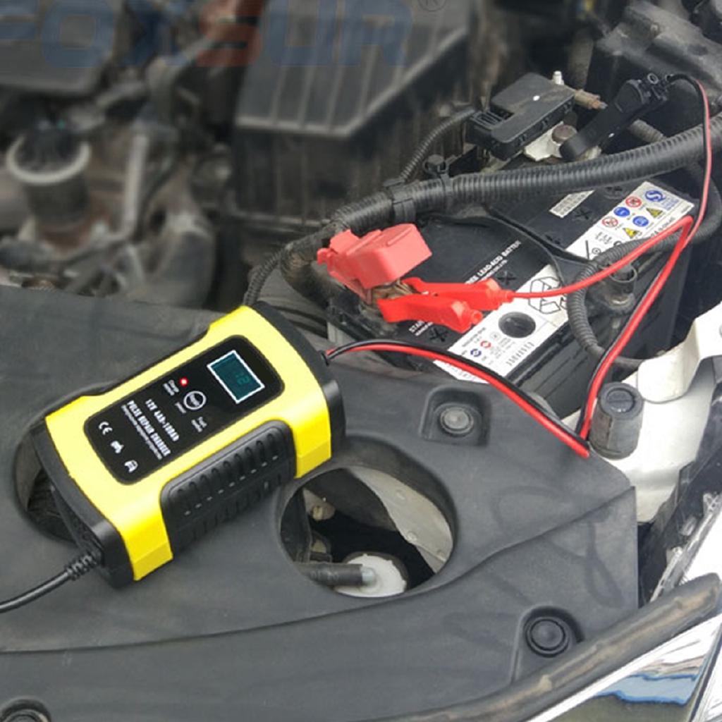 LCD Display Full Automatic Car Battery Charger Power Pulse Repair Chargers Lead Acid Smart Battery Charger