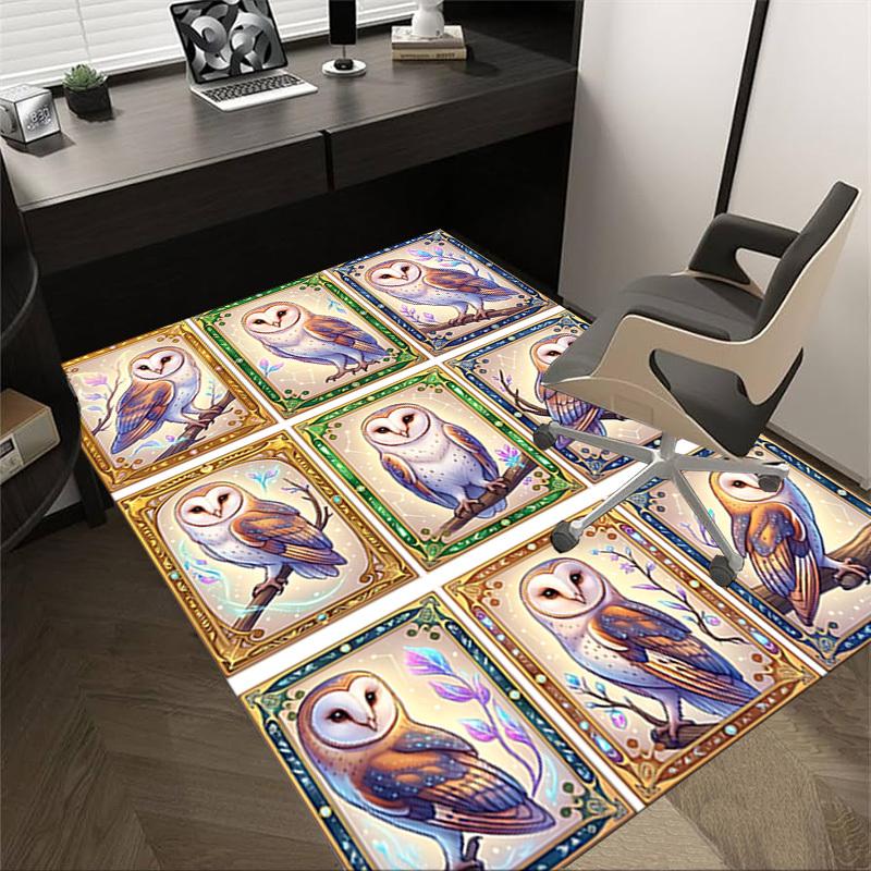 

1PC Owl Artwork Non-Slip Floor Carpet Compatible for Office&Living Room&Bedroom&Dining room - Soft & Pattern-G0377 60cm by 90cm