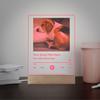 Personalized Pet Photo Music Acrylic Plaque Custom Song Name LED Night Light Warm Luminous Bedroom Table Decor Romantic Memorial