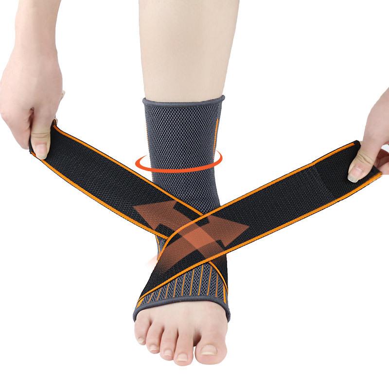 Unisex Ankle Brace: Anti-Sprain, Velcro Compression, Knit Protection for Running & Basketball