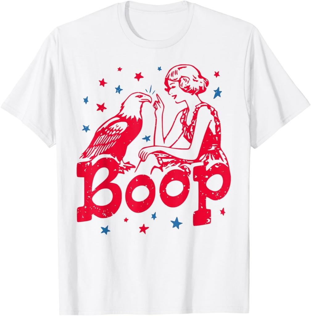 Boop Eagle Funny Patriotic 4th of July Independence Day T-Shirt