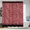 Leopard Print Shower Curtain Pink Black Bathroom Decor Waterproof Custom Made Fabric Washable Home Accessories