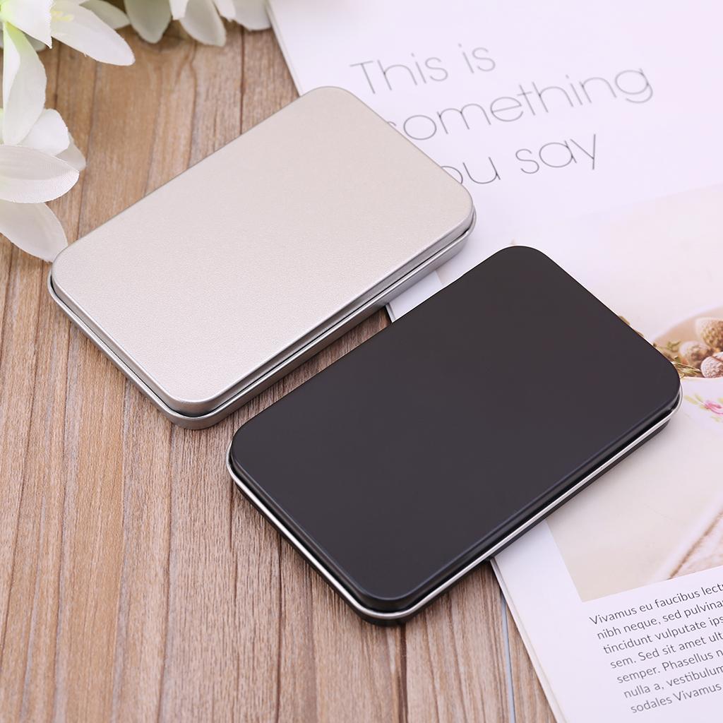 Organizer for Case Small Metal Tinplate Can Storage Box For Makeup Double Eyeli