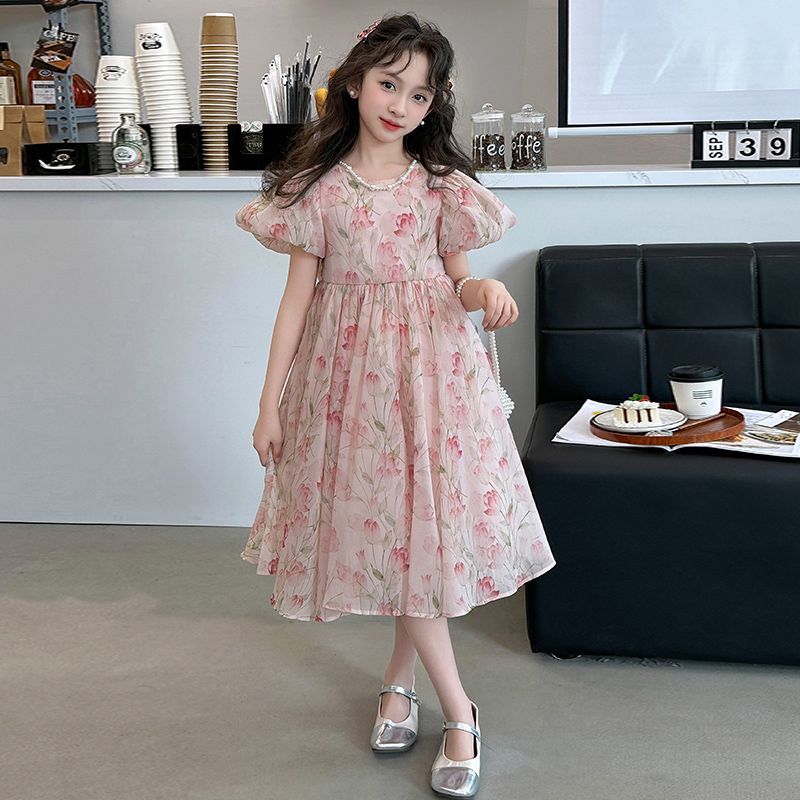 Girls Dress Summer Little Kid Princess Fashion Dresses Casual Catwalk Avant Garde