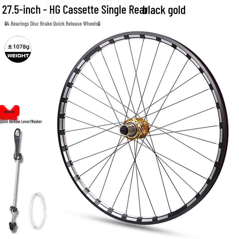 Mountain Bike Wheelset: 26/27.5/29 Inch, Front & Rear Quick Release, Disc Brake Compatible