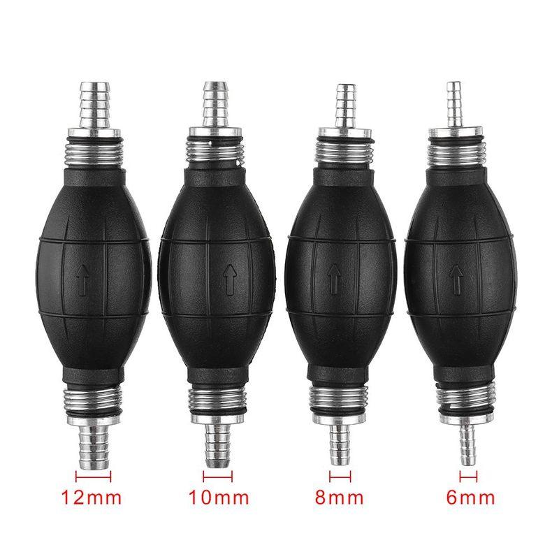 6mm/8mm/10mm/12mm Manual Fuel Pump Rubber Aluminum Hand Primer Oil Petrol Diesel Liquid Transfer Pump Transfer Tools