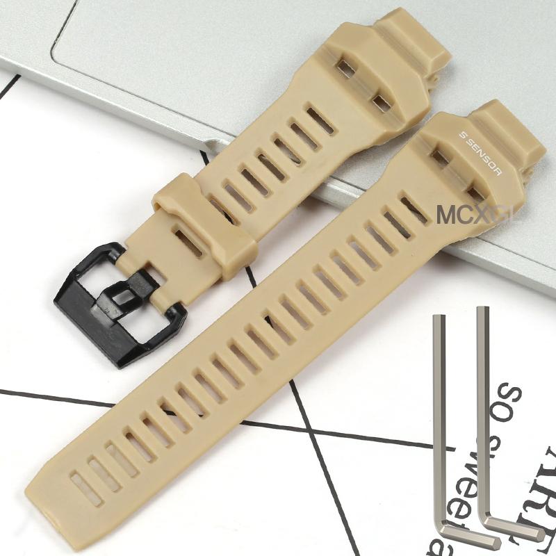 Rubber Strap For Casio G-Squad GBD-H1000-1A7JR Men s Strap GBD-H1000 GBD H1000 Replacement Bracelet GBD-H1000 хаки