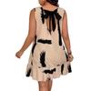 Sleeveless Dress Round Neck Temperament Printed Plus Size Short Dress