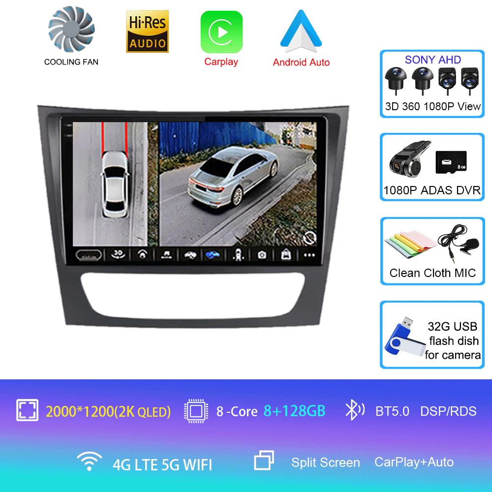 Car Radio Android 14 For Mercedes Benz E Class S211 W211 2002 - 2009 CLS Class C219 2004 - 2010 Carplay GPS Head Unit 2Din Video