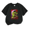 Kids Boys Girls 100% Cotton Crew Neck Short Sleeve T-Shirt, Cute Angry Green Superhero Print Casual Soft Summer Tops for Children Daily Wear