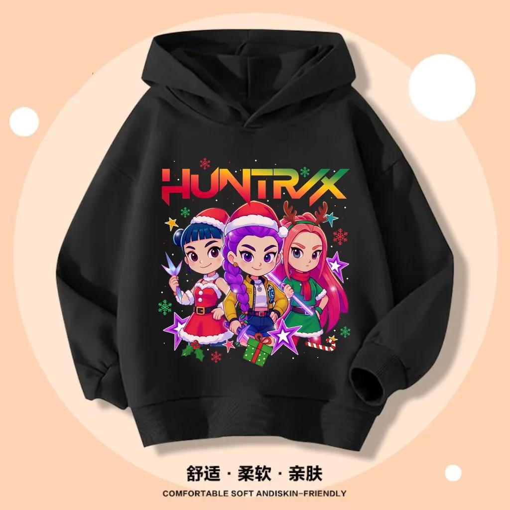 KPop Devil Hunter Huntrix Hoodie Christmas Gift Children's Hoodie Princess Girl Fashion Spring and Autumn Hooded Pullover