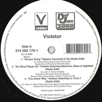 12inch Record VARIOUS - Violator 3145621701 VIOLATOR 1999 US Rap & Hip-Hop/R&B Used