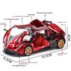 1/32 Scale Pagani Huayra BC Supercar Alloy Metal Diecast Model Car Library Static Sound & Light Ornaments Birthday Gift for Boyfriend