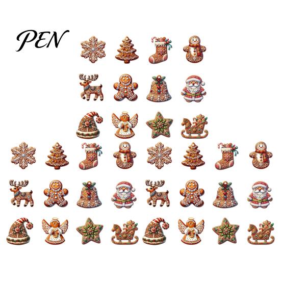 Decorative Wooden Holiday Pendants Christmas Gingerbread Style Ornaments with Natural Hemp Rope, Retro Festive Hanging Tree for Home Party Wall Window