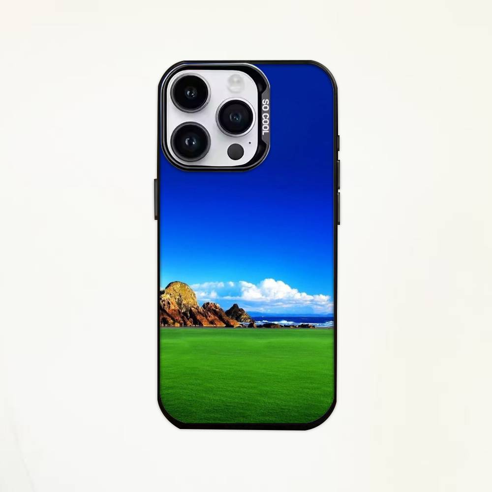 

Чехол для телефона с изображением природы, серебристый корпус, для IPhone 17 16 15 14 13 12 11 Pro Max Plus iPhone16plus