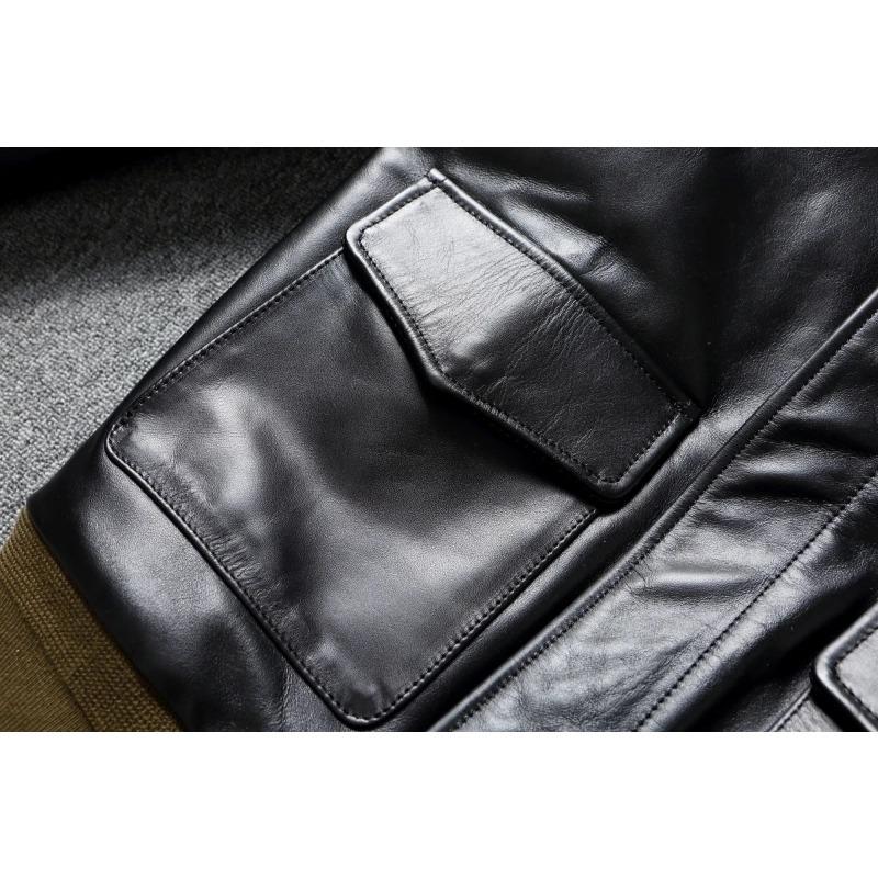 Chinese Size Classic A2 Genuine Horsehide Flight Suit Jacket Aviator Coats Genuine Leather Jacket Men Motorcycle Jackets Autumn