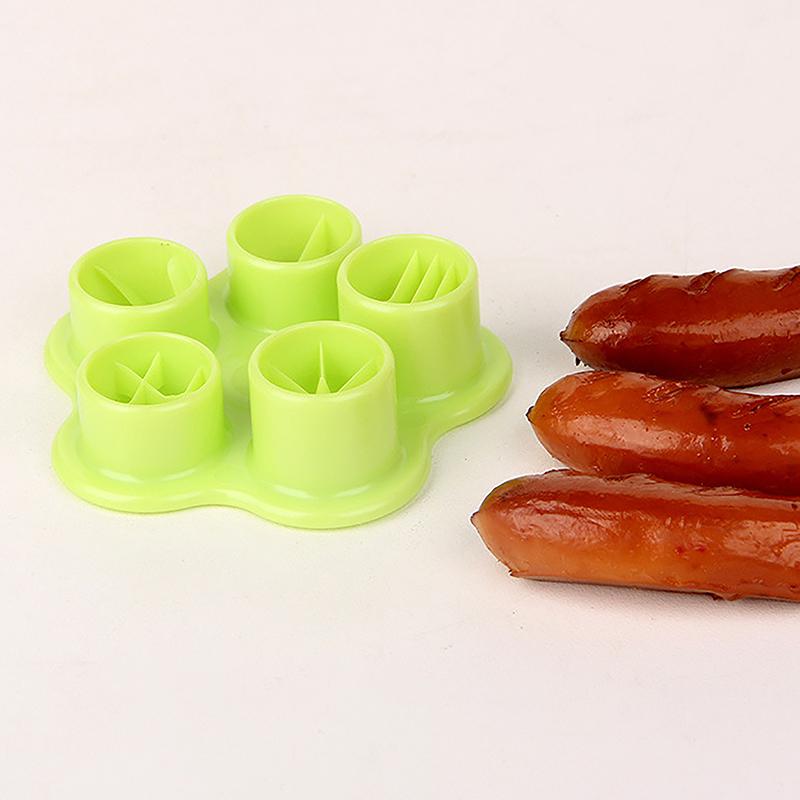 5 v 1 květina Krabí chobotnice Kráječ na šunku Klobásy Grilovací kráječ pro psy Kuchyně Vykrajovací forma Set forem Diy Bento Dekorace
