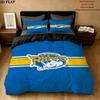 Leeds Rhinos Pattern Bedding Quilt Set Quilt Cover Pillowcase Home Birthday Gift(1 * Duvet Cover + 2 * Pillowcase, Without Core)