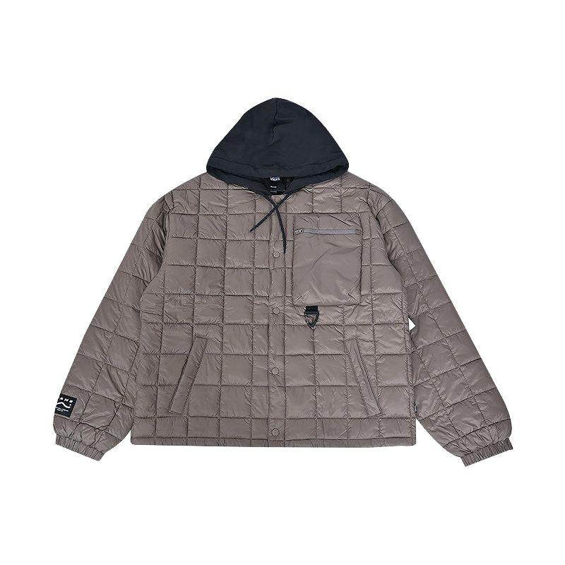 Vans Casual Hooded Sports Plaid Pattern Cotton Jacket Men jackets VN000QTG1NU XS
