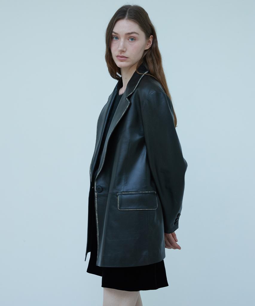 Verdemar European Lambskin Blazer_Black