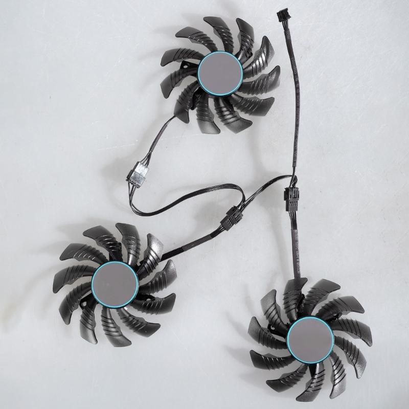 75MM T128010SU GPU Cooling Fan Replacement for RX6700XT 6600XT Graphics Cards Video Card Radiator