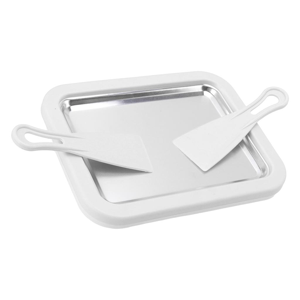 Ice Cream Roller Plate DIY Handcraft Non Plug In Required Large Size Stainless Steel Rolled Ice