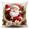 Soft Fabric Christmas Pillow Cover Square Sofa Pillow Case New Holiday Throw Cushion  Home Decor