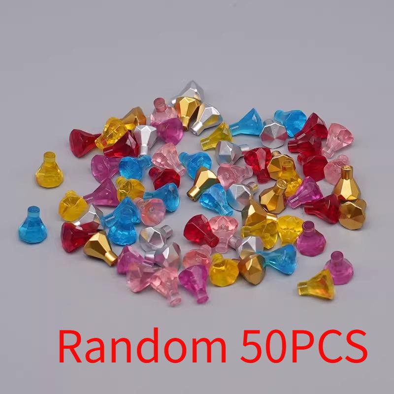 MOC City Treasure Series Set Accessories Building Blocks Gold Ore Silver Crystal Diamond Box Gold Key Dollar Cash Brick Kid Toys