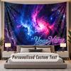 Space Cosmic (135) Theme Custom Tapestry Personalized Custom Name Text Wall Hanging Tapestry Home Decor Background Cloth