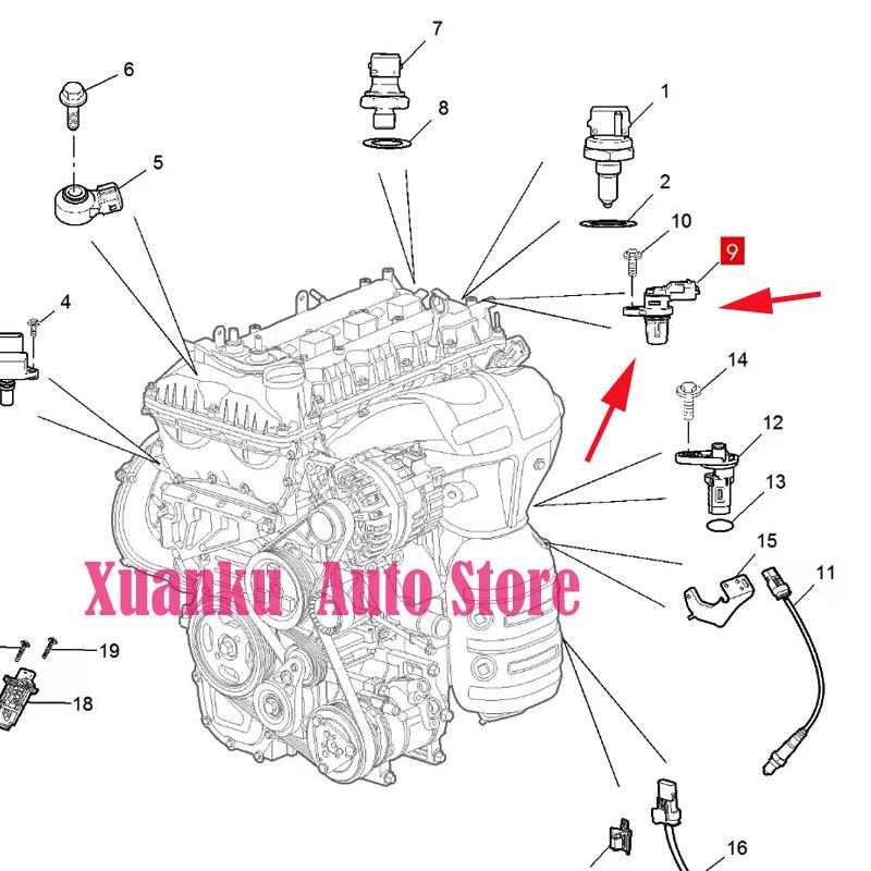 For SAIC MG RX8 RX3 RX5 I5 I6 360 350 950 MGZS HS MG3 MG5 GS GT camshaft position sensor Original 30026626 10502236 10227257