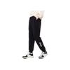 Anta Lifestyle Series Solid Color Mid Waist Cuffed Fleece Warm Knitted Sports Pants Women bottoms Black 162348302-1