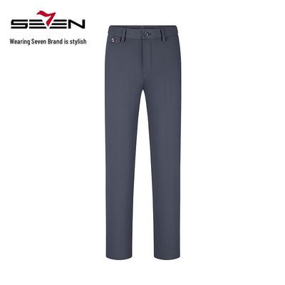Qipai Men's Geometric Print Straight-Leg Casual Pants