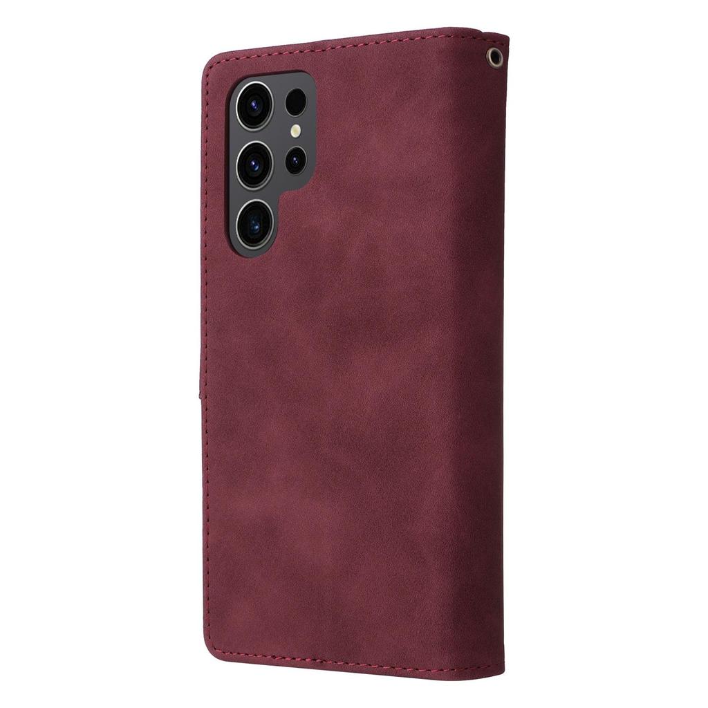 Samsung S25 EDGE Multi-Card Zipper Leather Case with Card Slot for S24FE/Note20