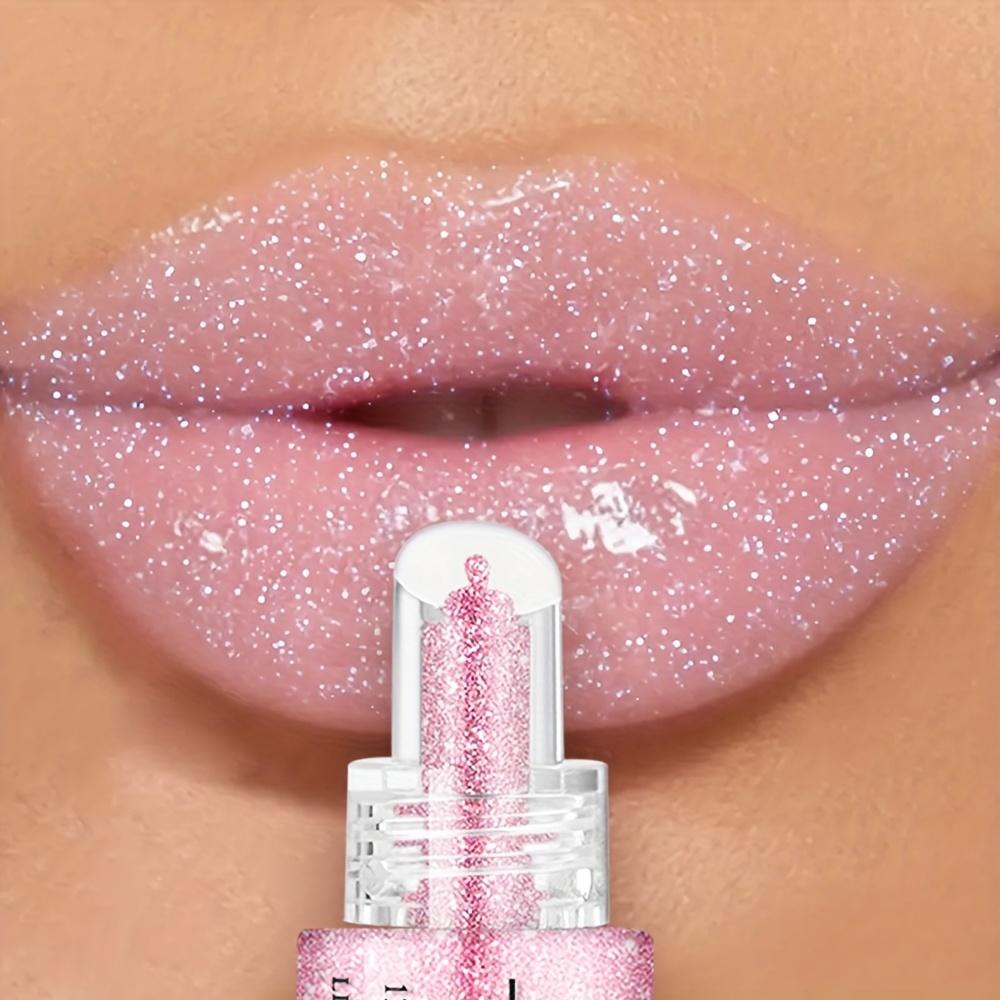 Pearlescent Glitter Plumping Lip Gloss Mirror Jelly Moisturizing Liquid Lipstick Clear Mermaid Pink Sexy Lip Tint Lips Cosmetics